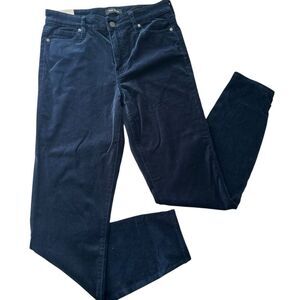 NWT Well Worn Womens High Rise Luxe Velvet Tapered Pant 5 Pockets Size 2/26 Blue